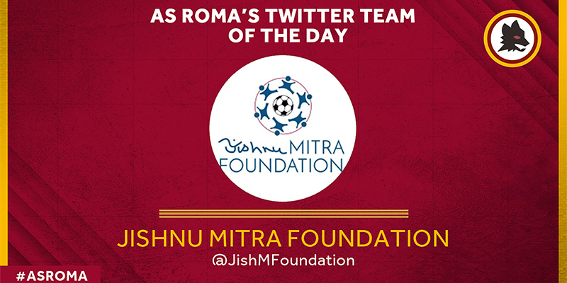 AS Roma featuring Jishnu Mitra Foundation on Twitter