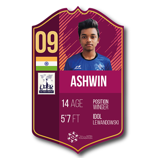 Ashwin Kerketta fut card winger